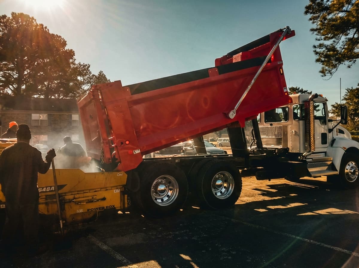 Commercial asphalt paving project