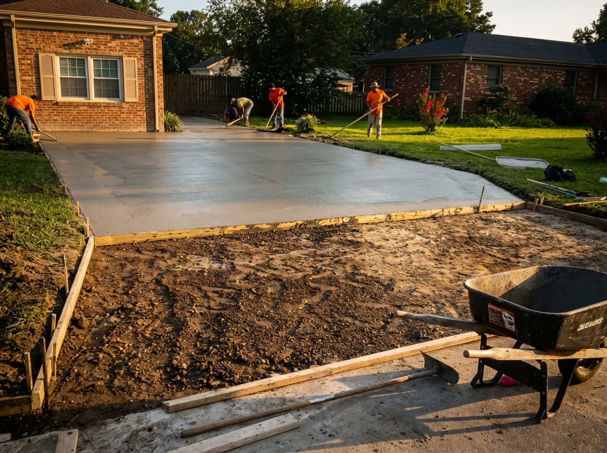 Residential driveway paving project