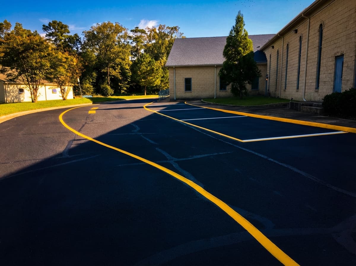 Sealcoating and line striping detail